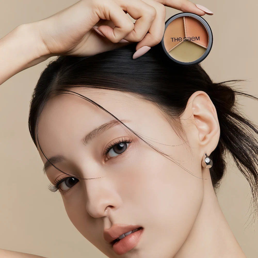 THE SAEM Cover Perfection Triple Pot Correcteur 03 Beige Correcteur 