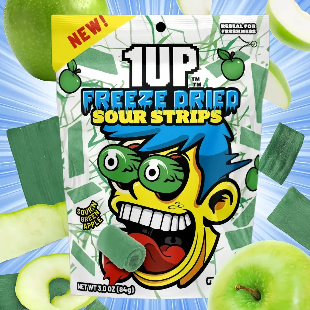 1UP Freeze Dried Sour Strips Apple 85g