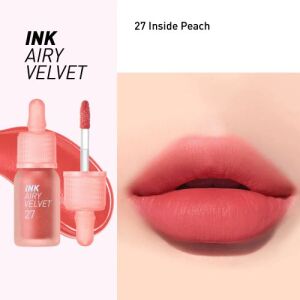 PERIPERA -- Ink Airy Velvet Lip Tint 027 Inside Peach