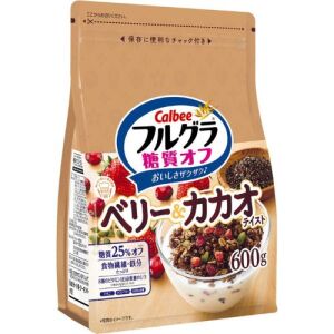 CALBEE Strawberry Cocoa Fruit Cereal (Less Sugar) 600g