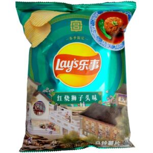 Lay's Potato Chips Braised Pork Ball Flavor 60g