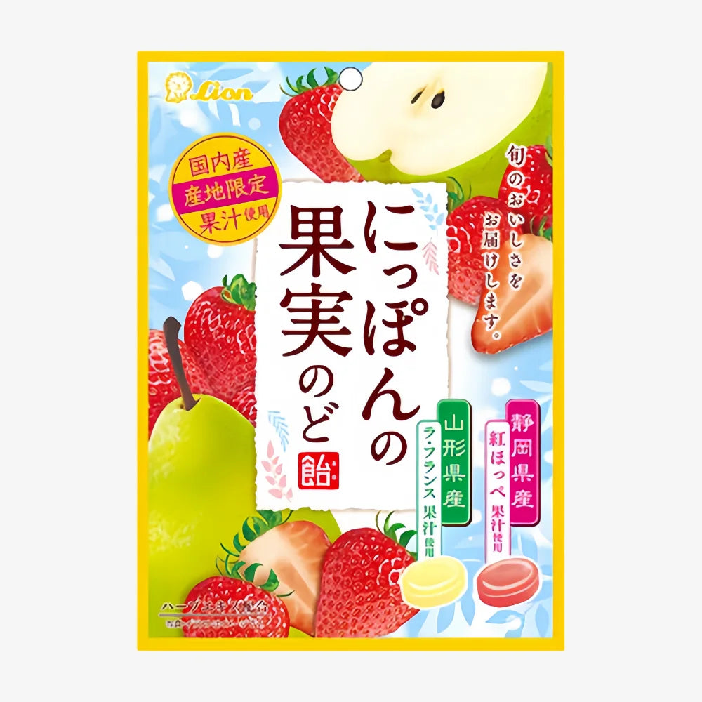 LION Fruit Throat Candy (Tochigi Kawa & Muscat Flavor) 71g