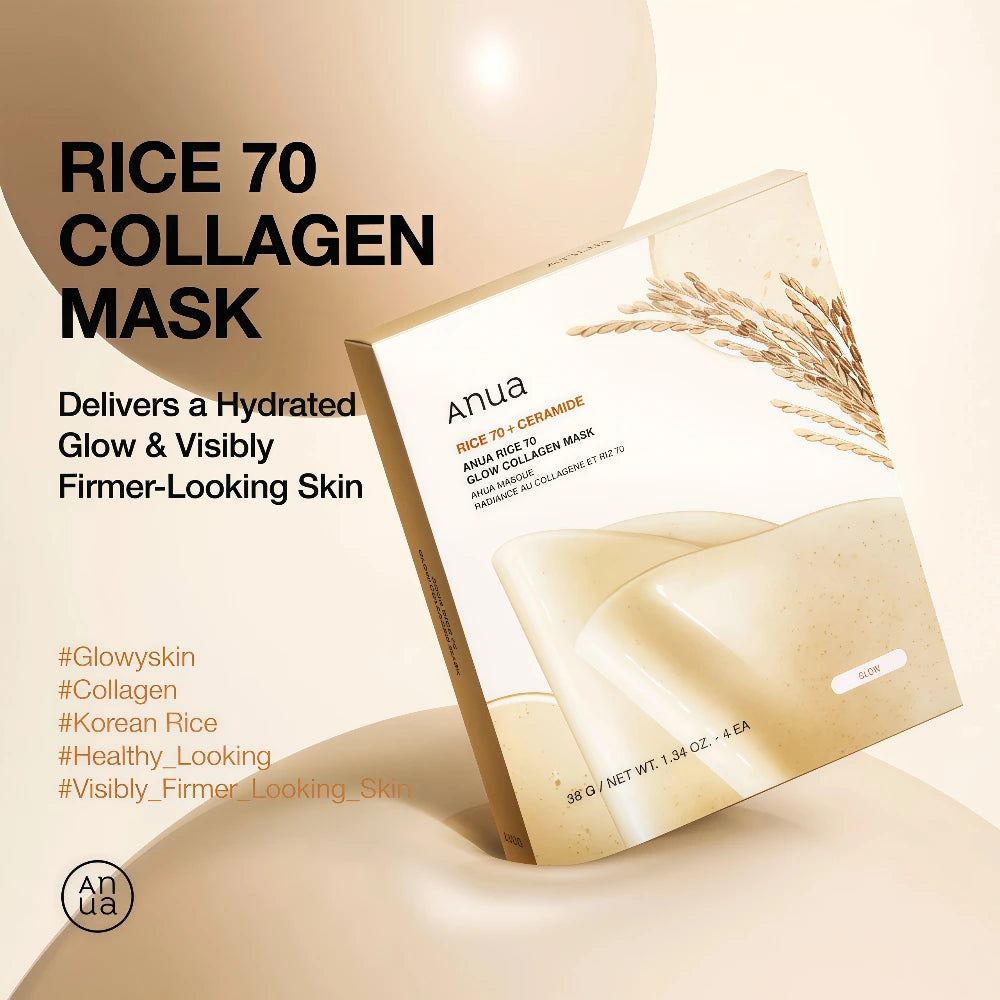 Anua Rice 70 Glow Collagen Mask 1pc