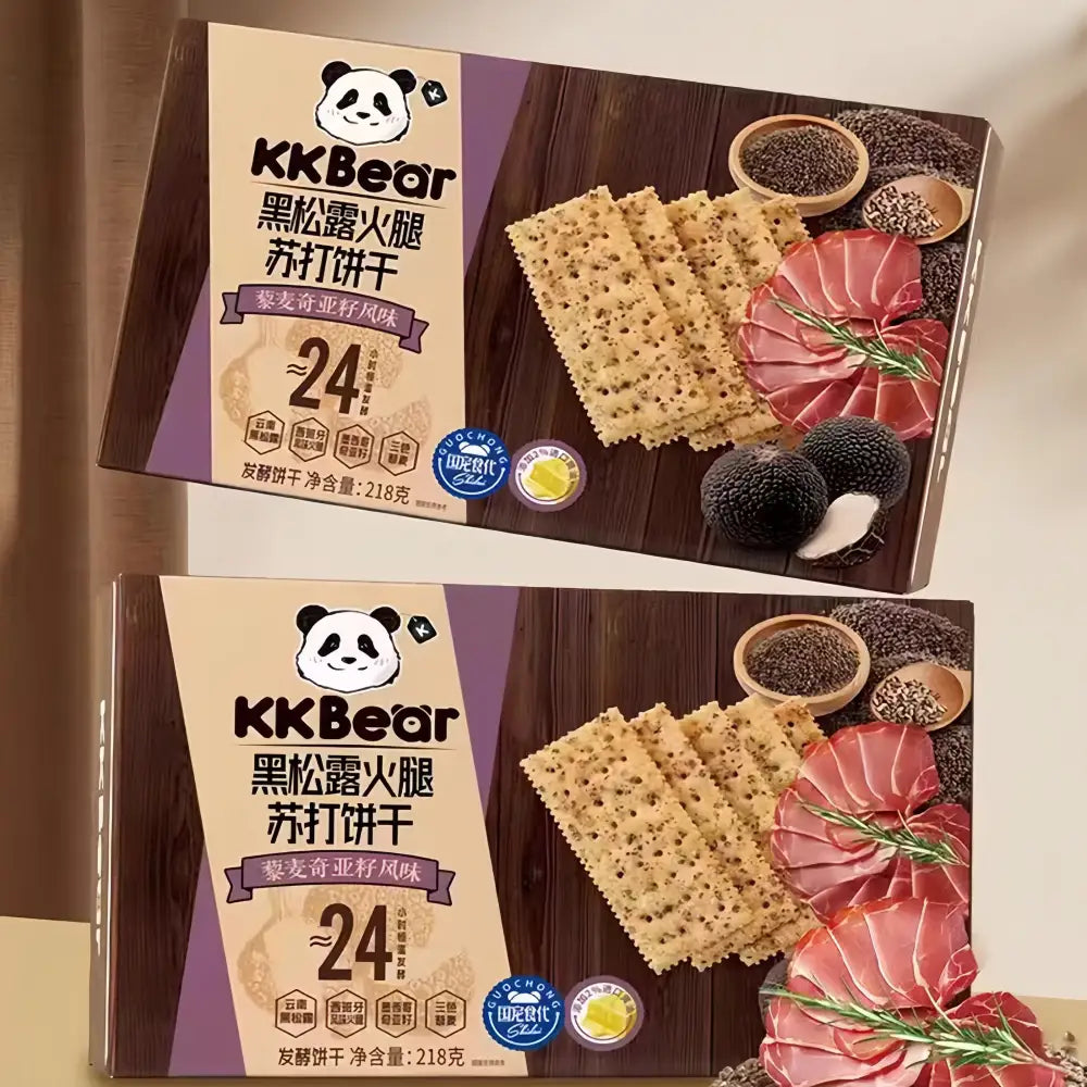 KKBEAR Black Truffle Ham Soda Crackers 218g