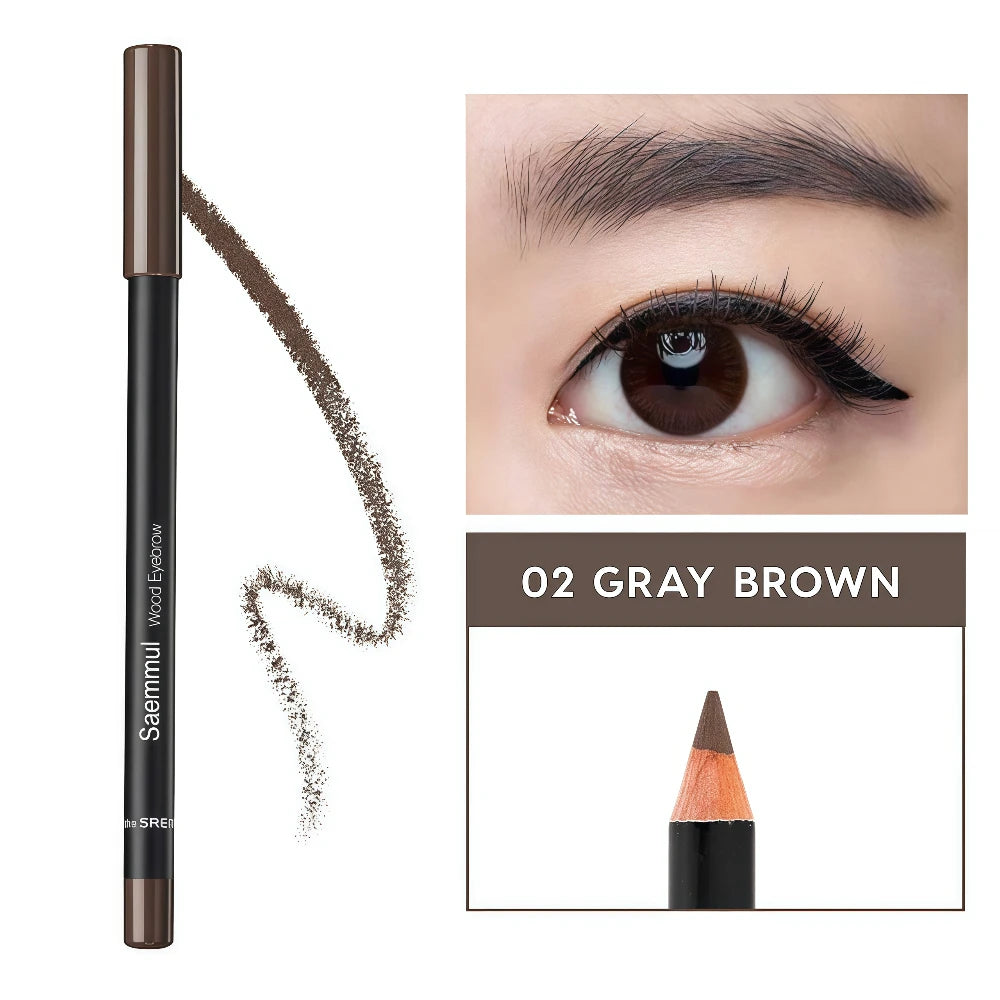 THE SAEM Saemmul Wood Eyebrow 02 Gray Brown