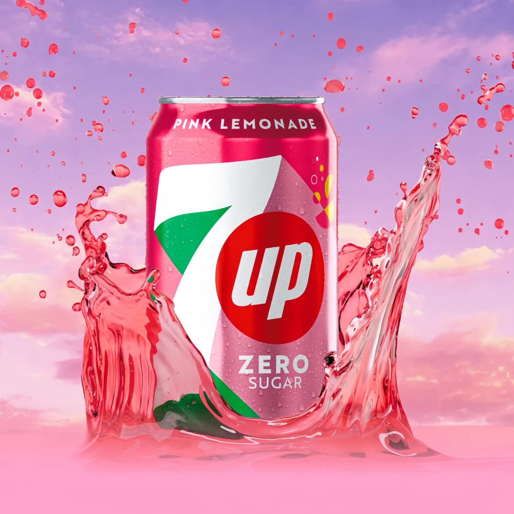 7Up Zero Sugar Soda Pink Lemonade 330ml