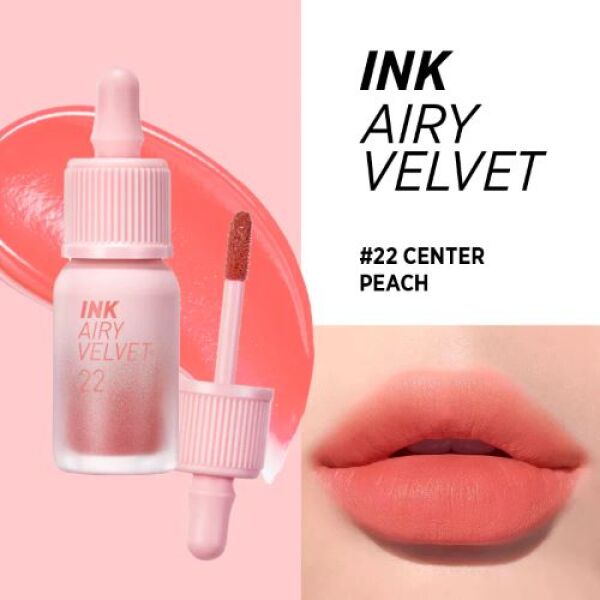 PERIPERA  Ink Airy Velvet Lip Tint 022 Center Peach