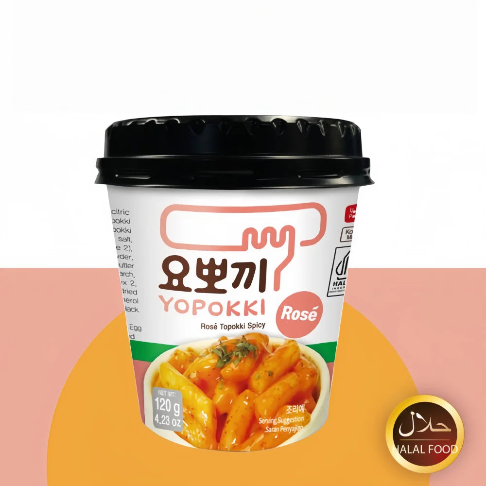 YOPOKKI Rose Spicy Tteokbokki (Cup) Halal 120g