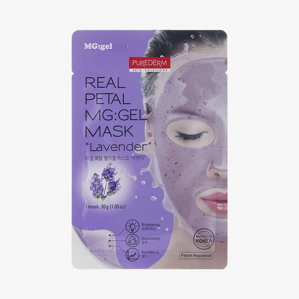 PUREDERM Real Petal MG Gel Mask Lavender