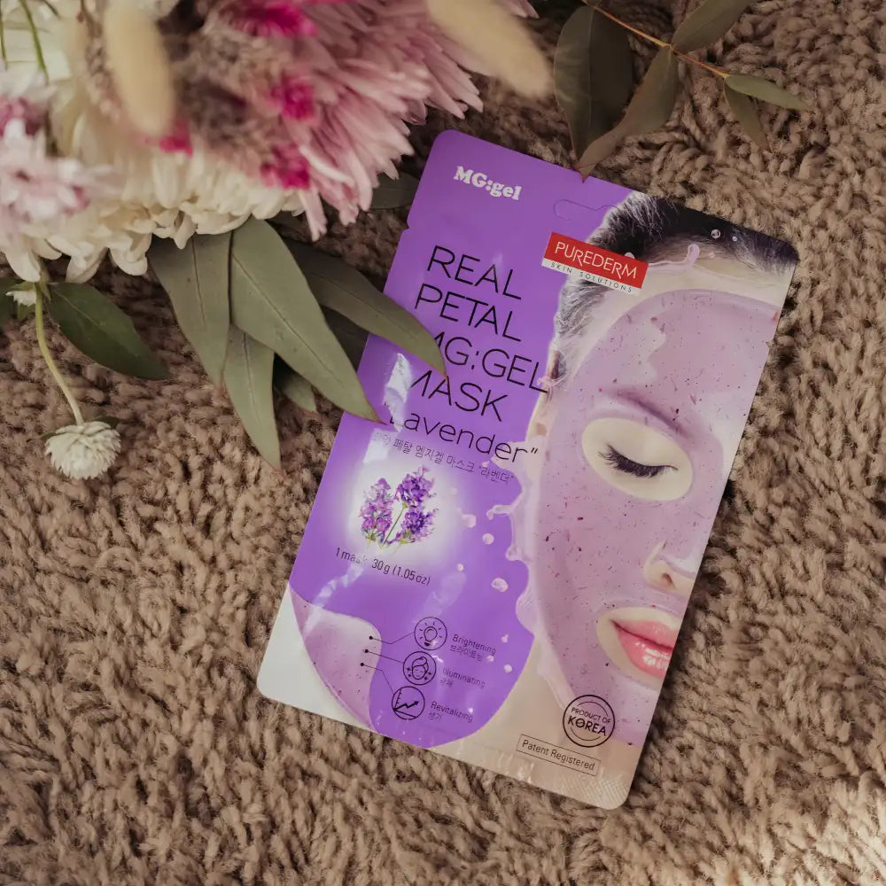 PUREDERM Real Petal MG Gel Mask Lavender
