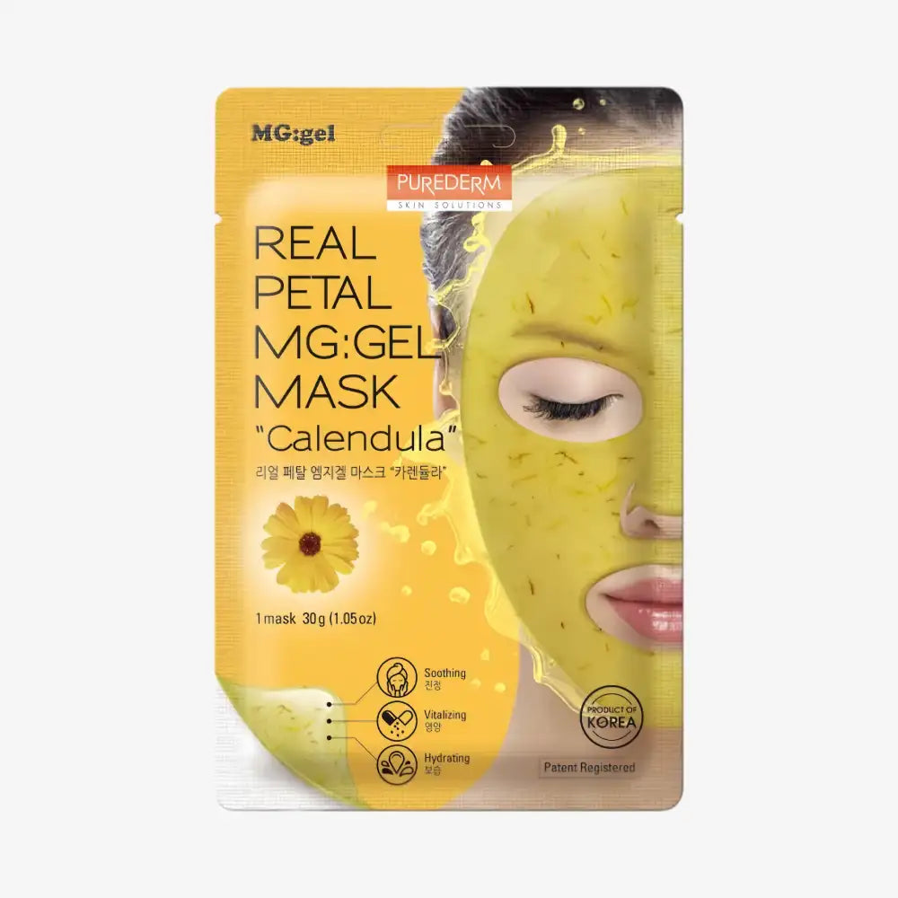 PUREDERM Real Petal MG Gel Mask Calendula