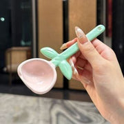 Cuillère tulipe fleur rose