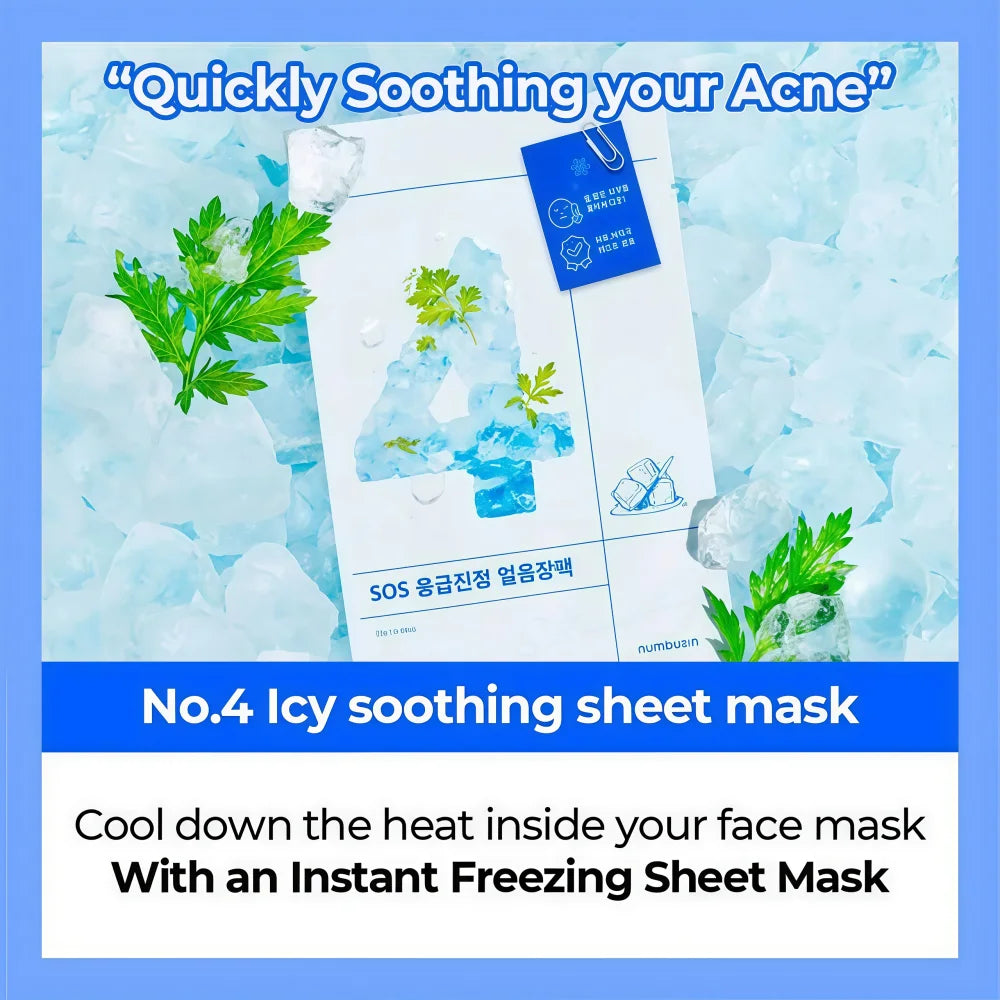 NUMBUZIN NO. 4 Icy Soothing Sheet Mask 4pcs