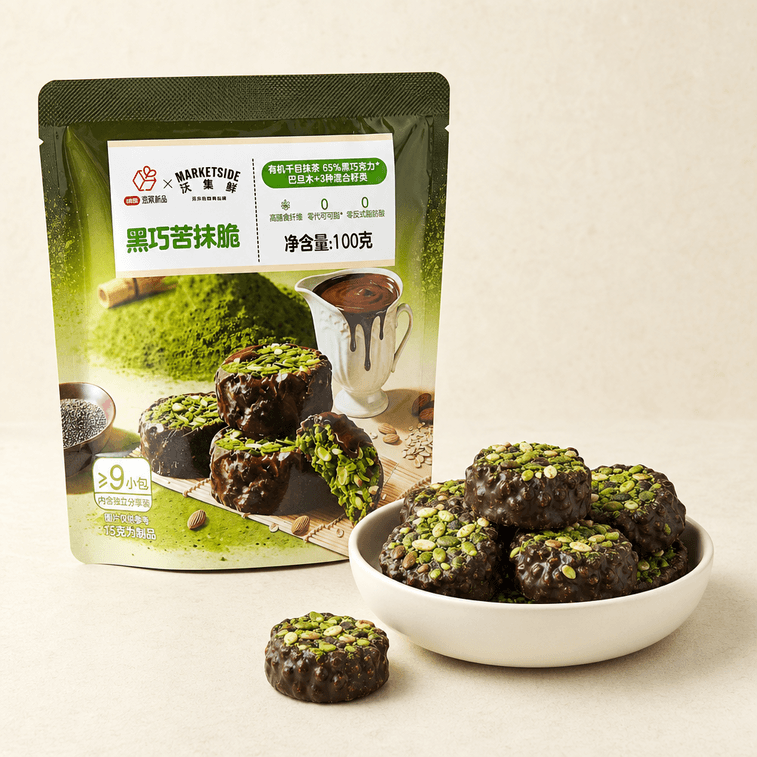 MARKETSIDE Dark Chocolate Matcha Crisps 100g