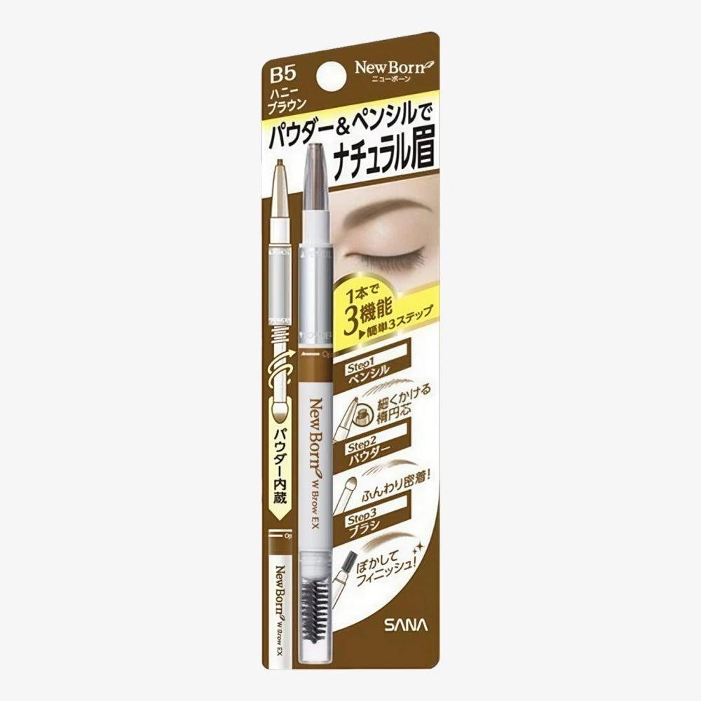Crayon à sourcils SANA Newborn 3 en 1 B5 Brun miel