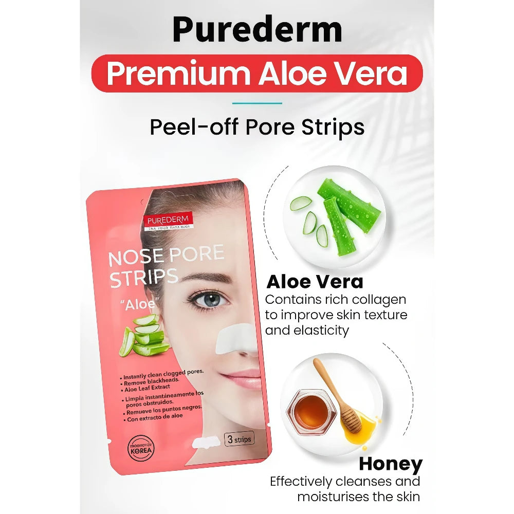 PUREDERM Nose Pore Strips Aloe 6 Strips