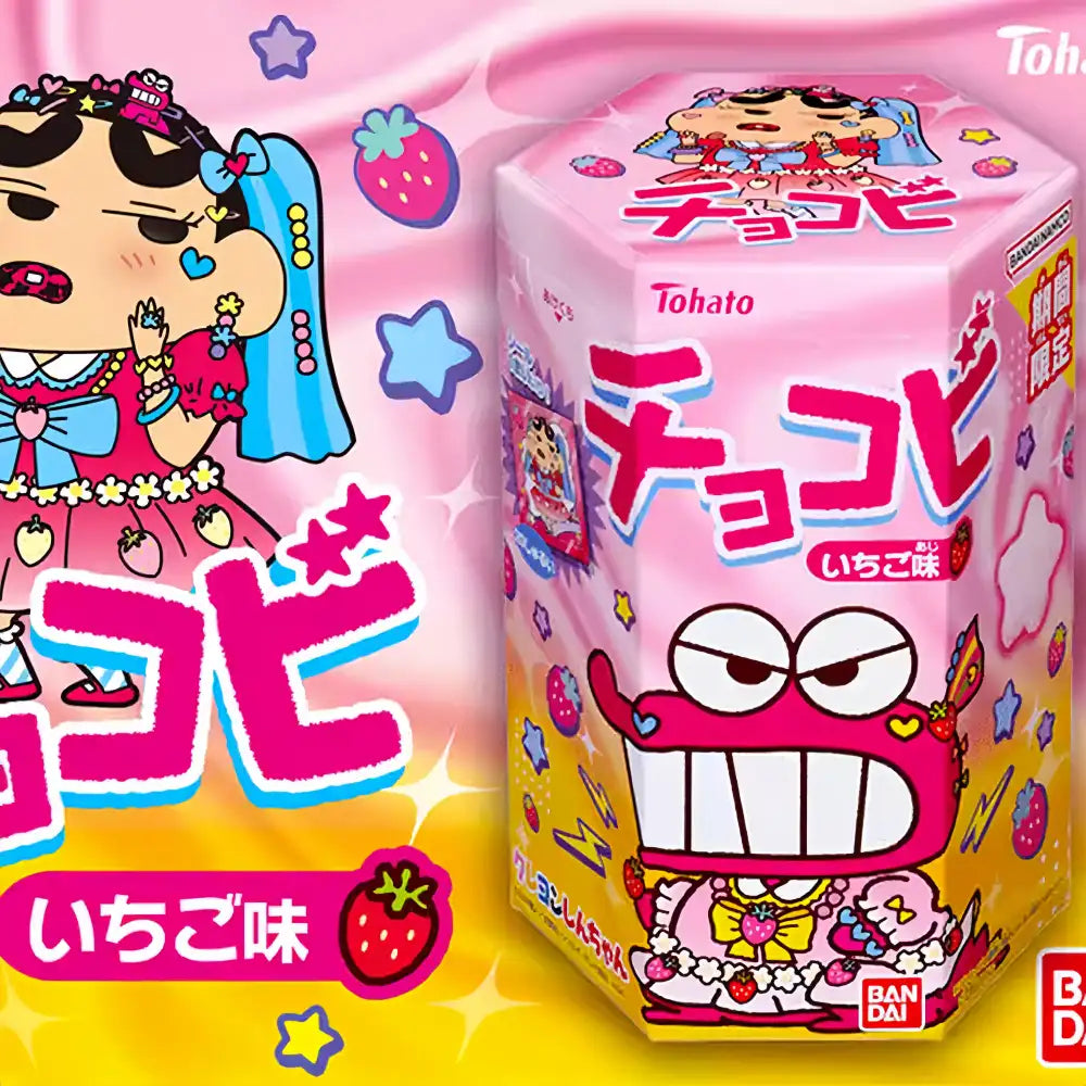 TOHATO Chokobi Strawberry Corn Puffs 18g