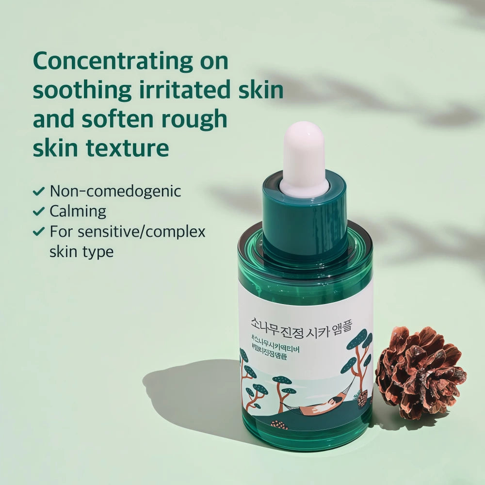 Ampoule apaisante au pin et à la cica ROUND LAB 30 ml