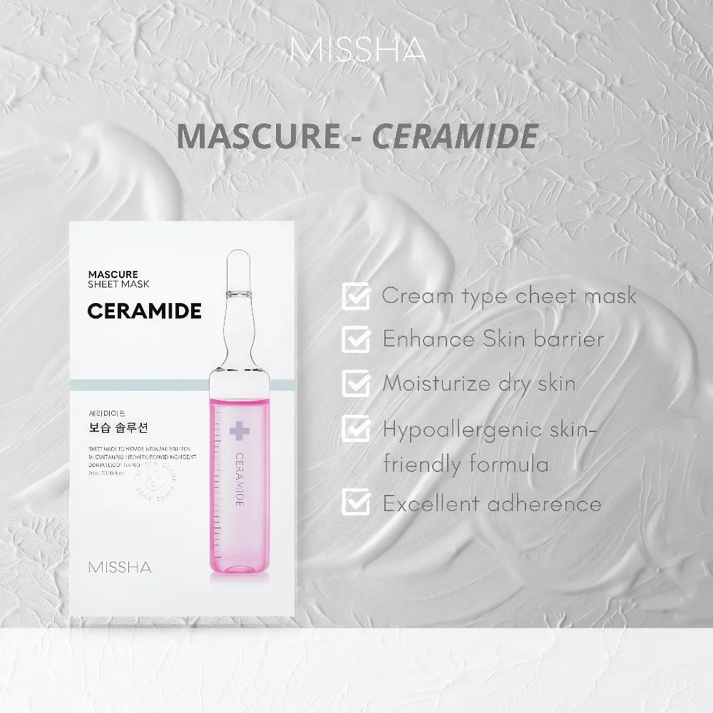 MISSHA Mascure Moisture Barrier Solution Sheet Mask Ceramide 27ml