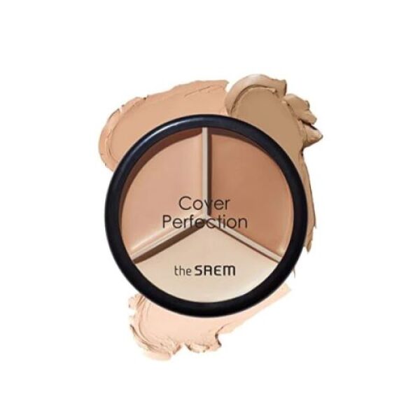 THE SAEM Cover Perfection Triple Pot Concealer 02 Contour Beige