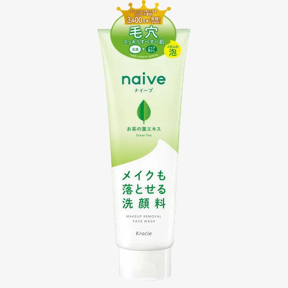 Mousse nettoyante visage démaquillante KRACIE Naive à l'extrait de thé 200 g