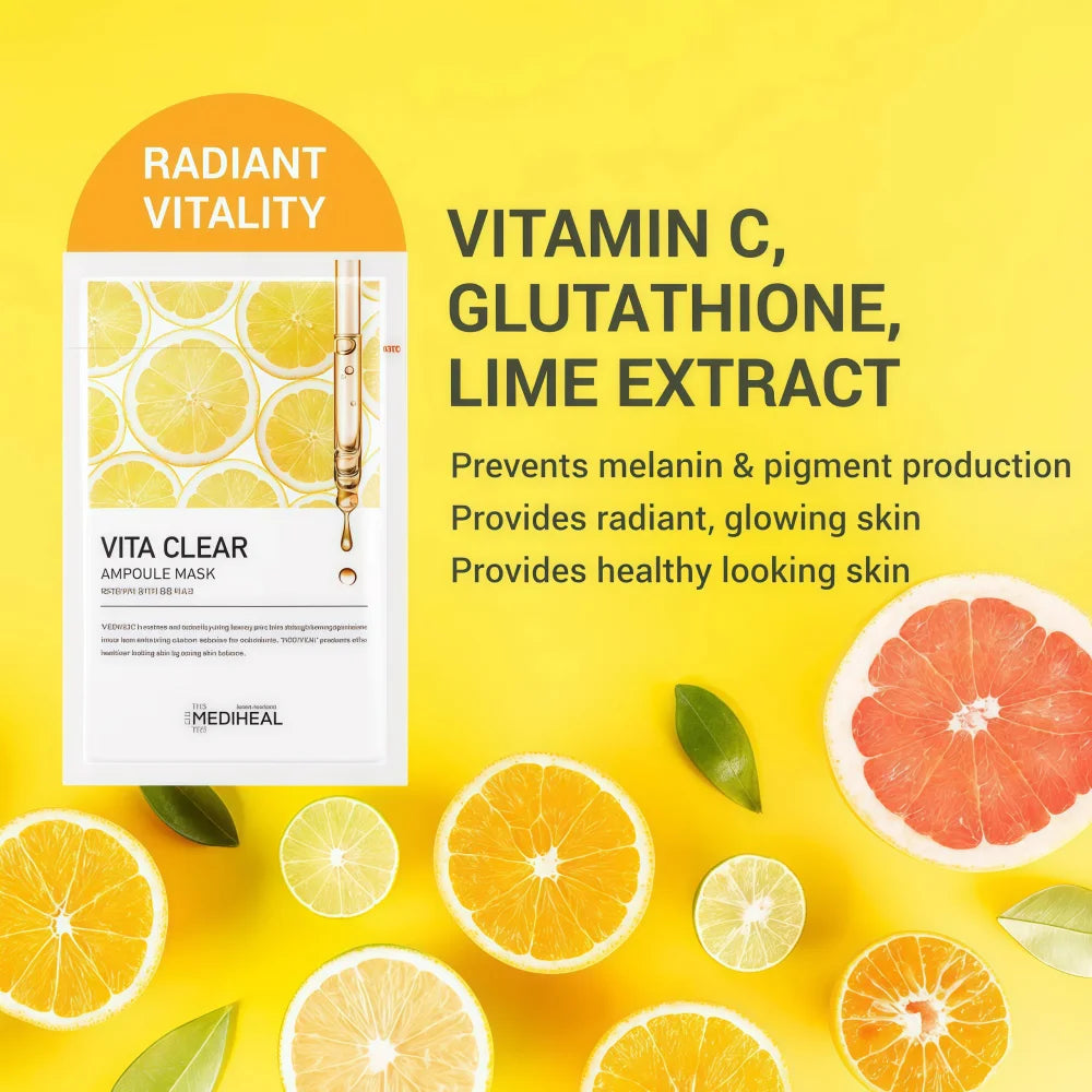 MEDIHEAL Masque Ampoule Purifiant Vita 10 pièces