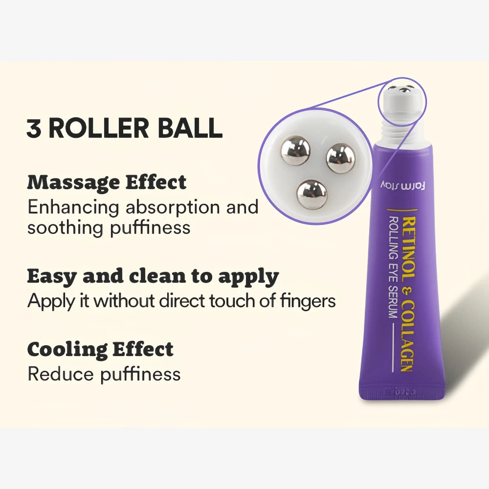 Farm stay Retinol & Collagen Rolling Eye Serum 25ml