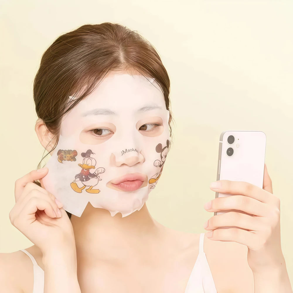 Masque Disney Cœur Feuille JM SOLUTION pour selfies (10 pièces) 