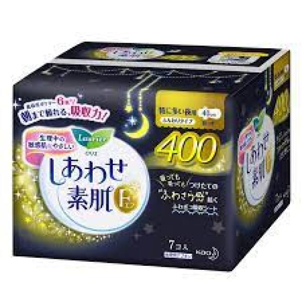 Serviettes hygiéniques KAO LAURIER Ultra Fines pour la Nuit, 40 cm, lot de 7