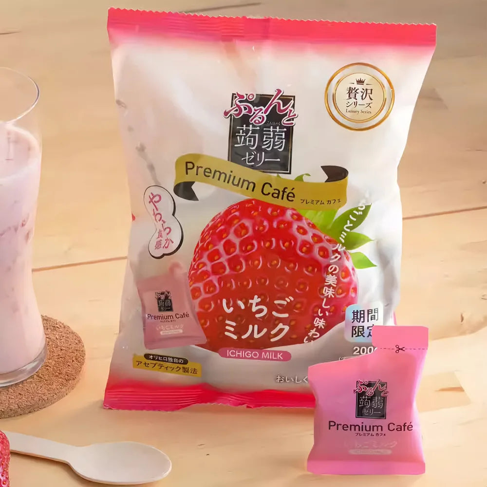 ORIHIRO Konjac Jelly Strawberry Milk Flavor 200g