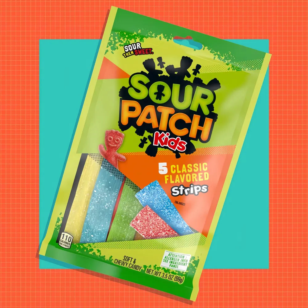 SOUR PATCH KIDS 5 Classic Flavored Strips 99g
