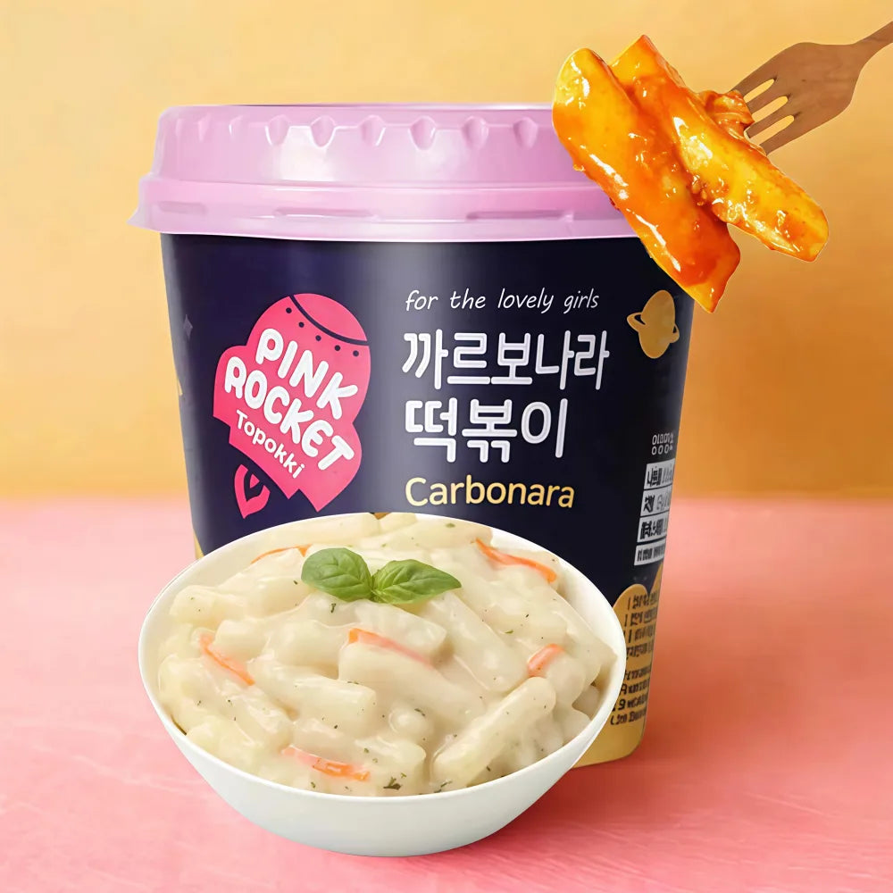 Toppoki Pink PINK ROCKET Carbonara Topokki Cup 120g – Axia Station