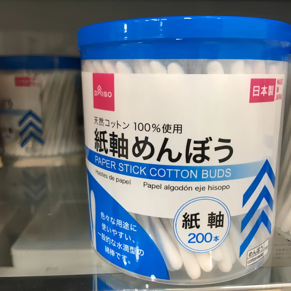 DAISO Paper Stick Cotton Swabs 200pcs