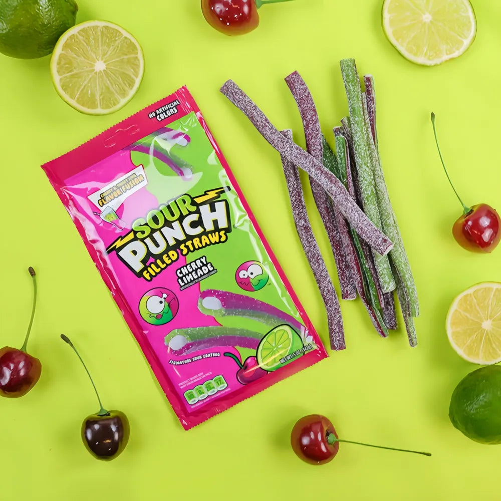 SOUR PUNCH Filled Straws (Cherry Limeade)