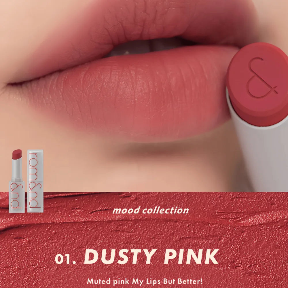 ROMAND Zero Matte Lipstick 01 Dusty Pink