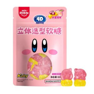 AMOS 4D Fruit Juice Gummy Kirby Peach Flavor 60g