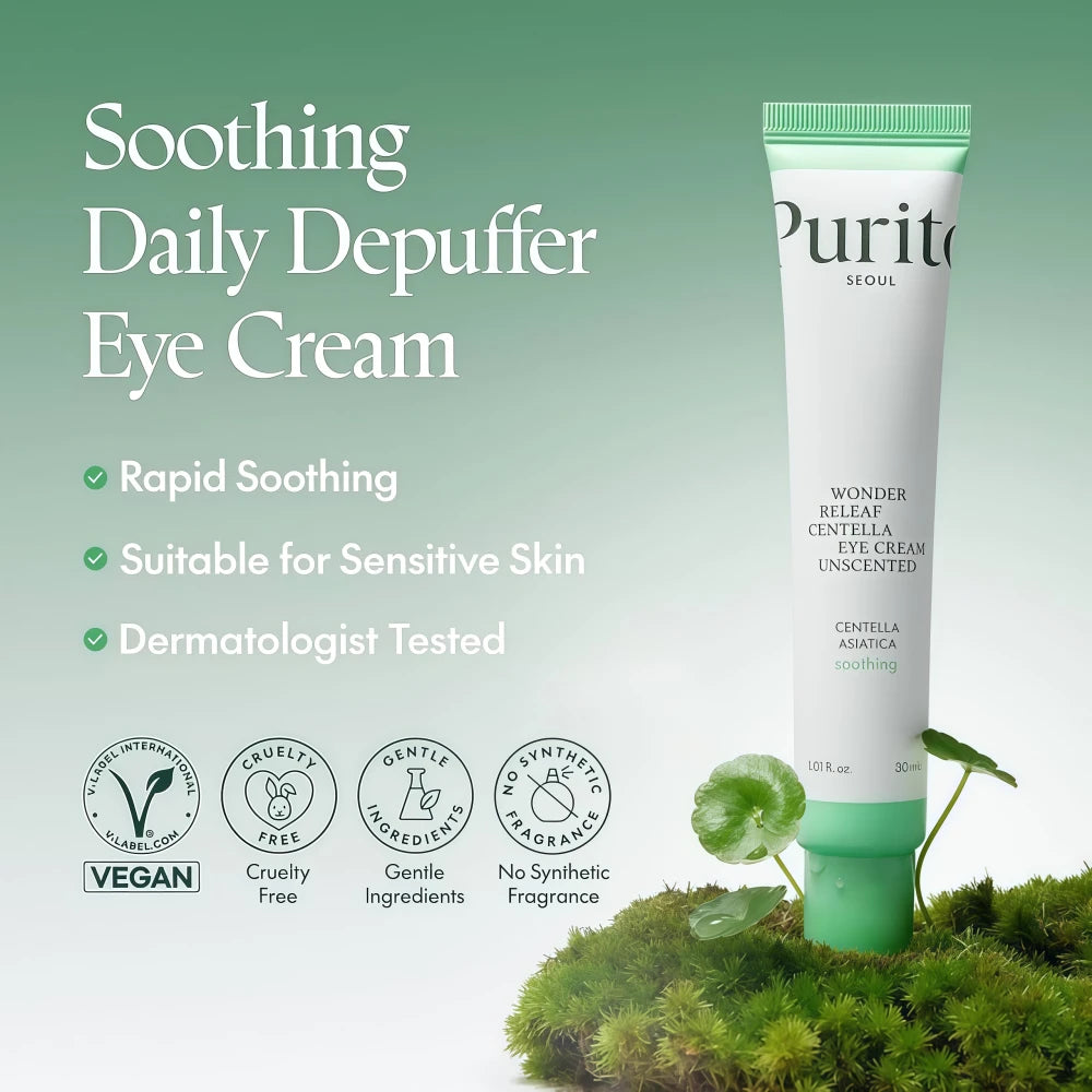 PURito Wonder Releaf Crème contour des yeux Centella Sans parfum 30 ml