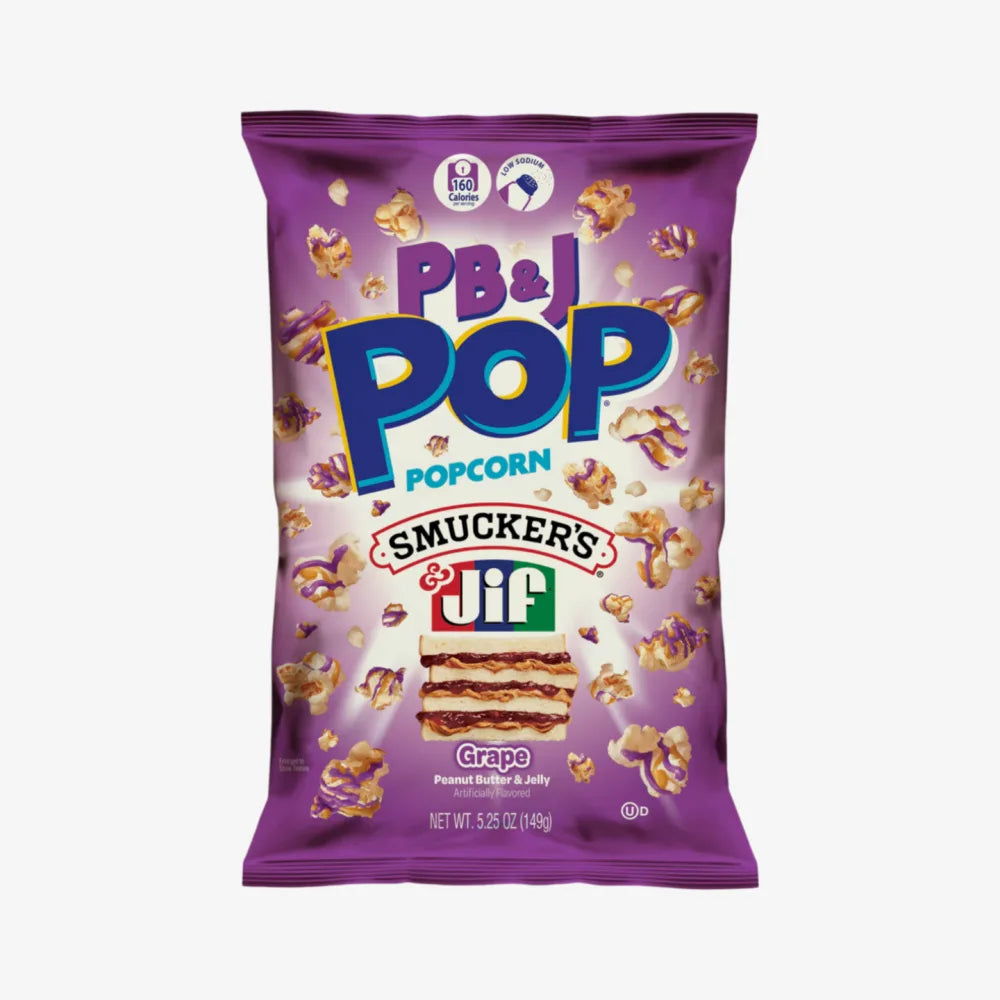 Candy Pop PB & J Smucker's & Jif Grape Popcorn 149g