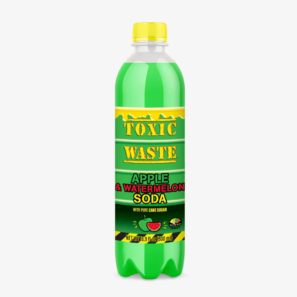 TOXIC WASTE Green Apple & Watermelon Soda 500ml