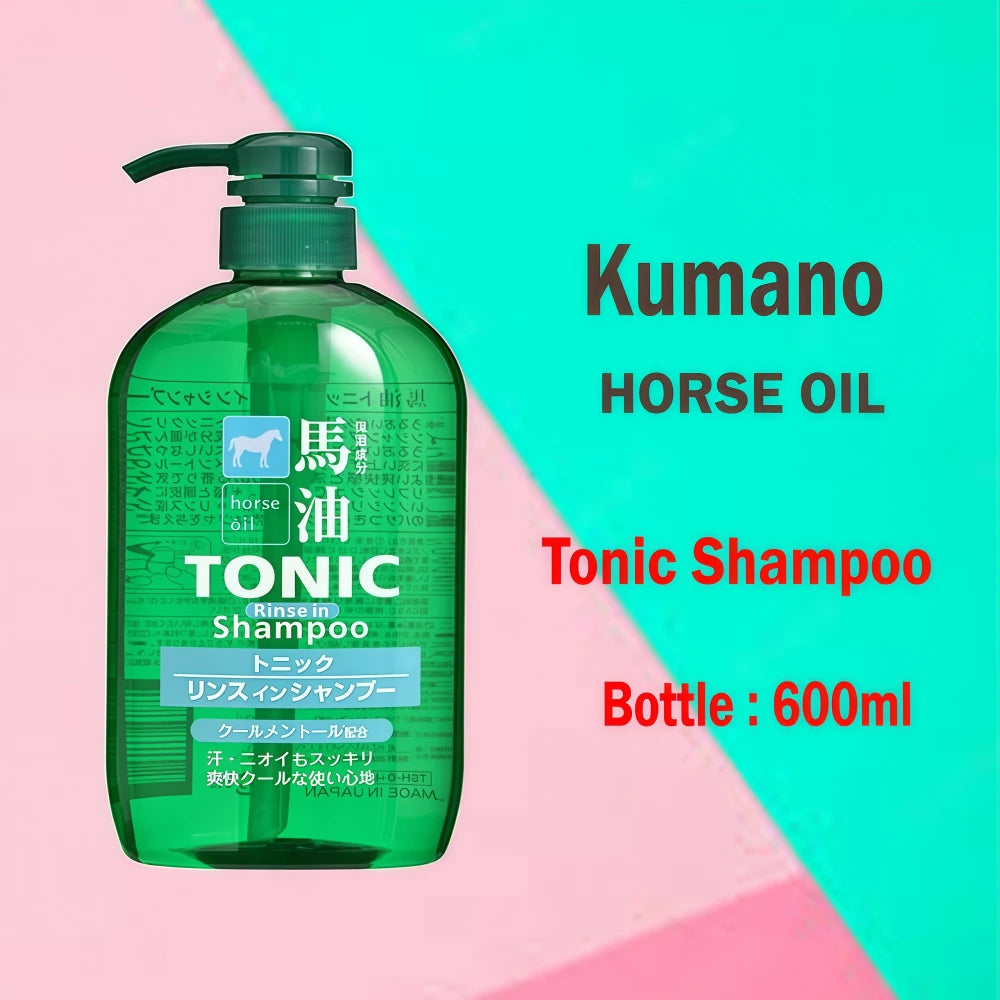 Shampoing tonique à l'huile de cheval KUMANOYUSHI 600 ml