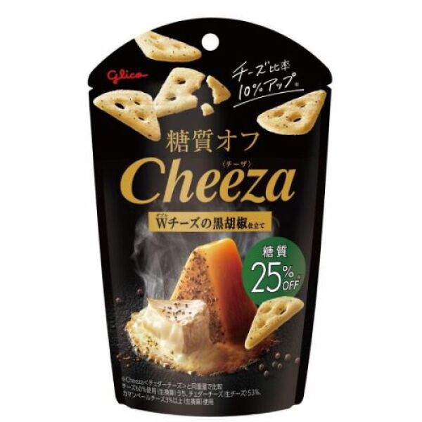 Biscuits Glico Sugar Off Cheeza (Double fromage au poivre noir) 36 g