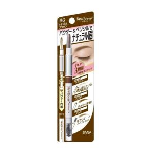 Crayon à sourcils SANA Newborn 3 en 1 B6 Brun naturel