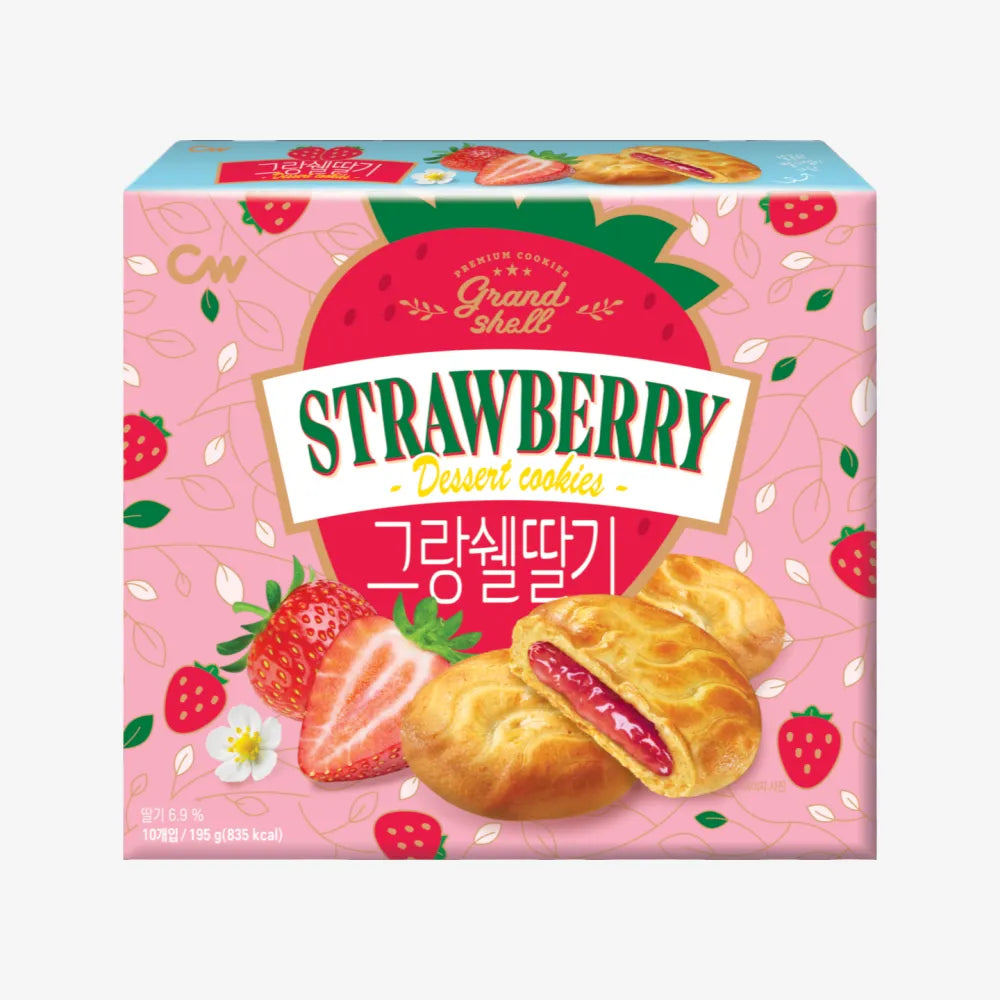 CW GrandShell Cookie Strawberry 195g