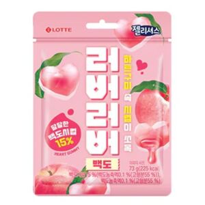 LOTTE Jellycious Heart Gummy (White Peach Flavor) 73g