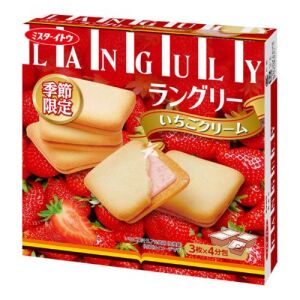ITO LANGULY Strawberry Cream Sandwich 130g 12pcs