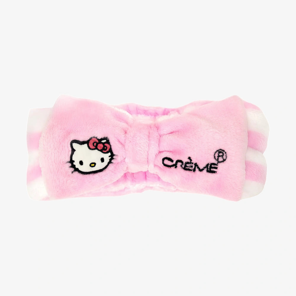 Bandeau Hello Kitty à rayures roses THE CREME SHOP