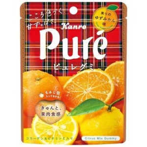 KANRO Pure Premium Sparkling Gummy (Yuzumikan Flavor) 54g