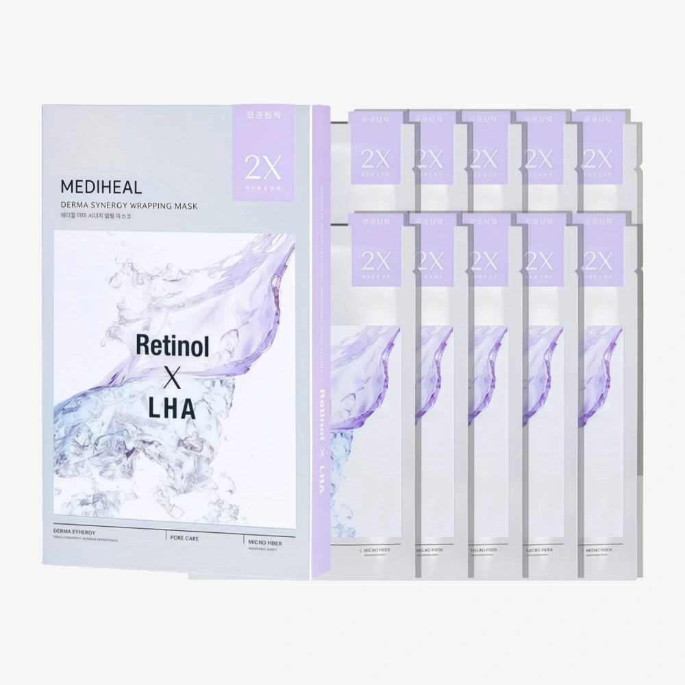 MEDIHEAL Masques enveloppants Derma Synergy pour les pores (10 unités)