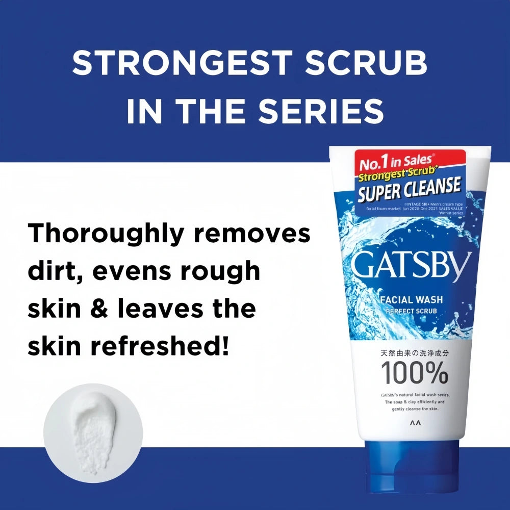 GATSBY Nettoyant Visage Exfoliant Parfait 130g
