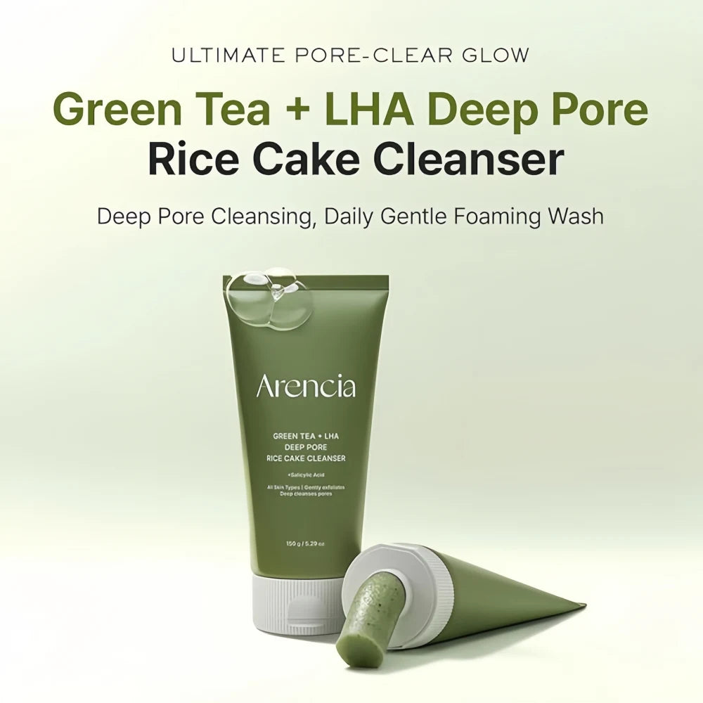 ARENCIA Green Tea LHA Deep Pore Rice Cake Cleanser 150ml